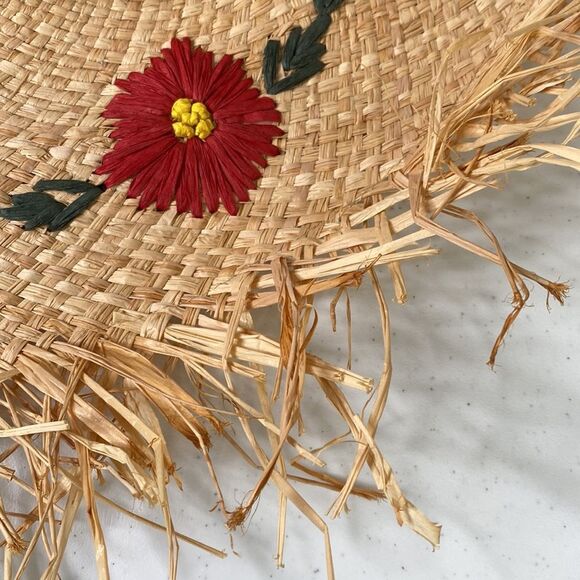 Hat Attack Charlotte Embroidered Floral Sunhat UPF 50+ Fringe Adjustable main image 9